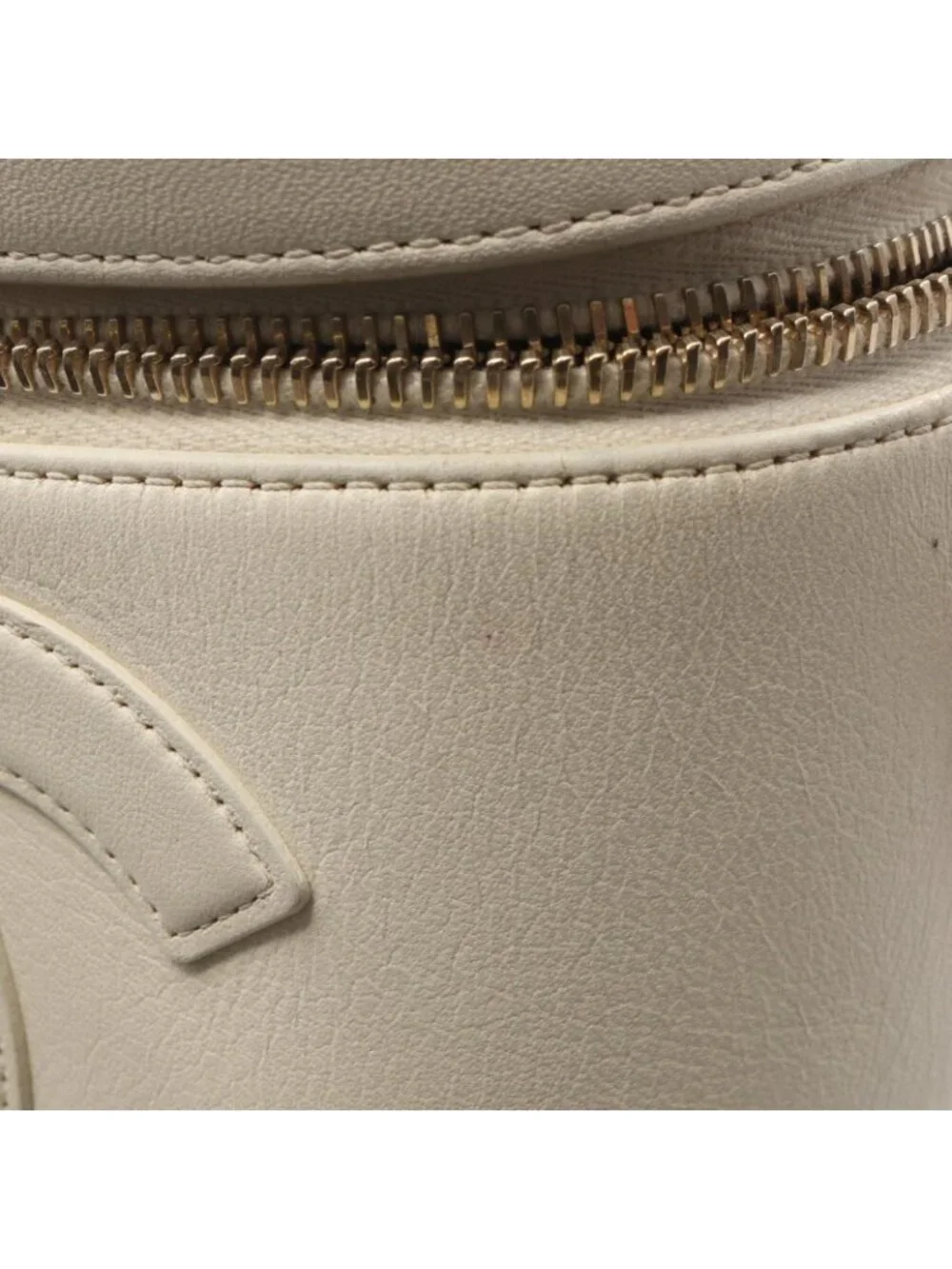 Chanel Handbag CC Logo 2-Way AS White Lambskin CC Vanity Chain Shoulder